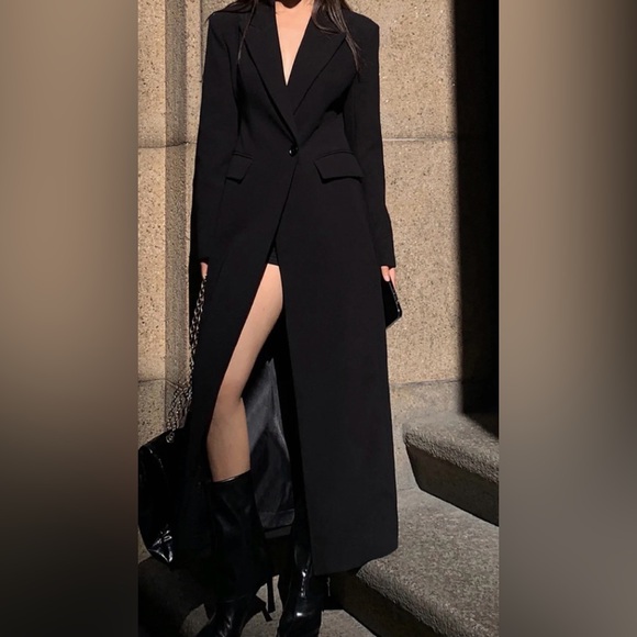 Commense Collar Pocket Blazer Coat - Picture 2 of 8